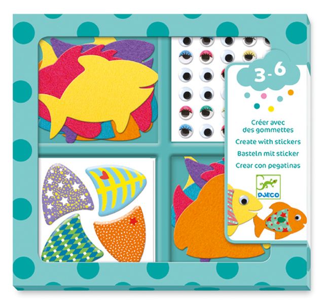Djeco - Felt Character Decoration Art Activity