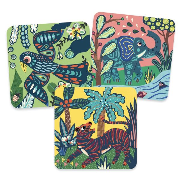Djeco - Scratch Cards Art Activity: Big Animals