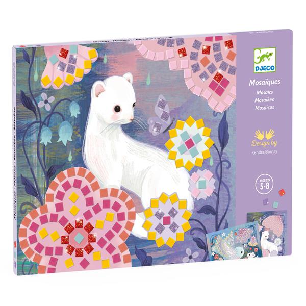 Djeco - Glittery Sticker Mosaics: Animals of the Undergrowth