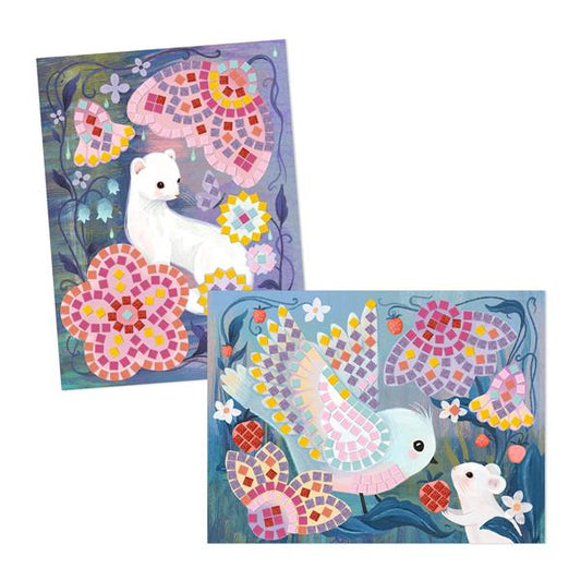 Djeco - Glittery Sticker Mosaics: Animals of the Undergrowth