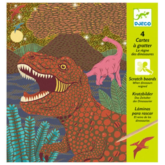 Djeco - Scratch Cards Art Activity: The Reign of the Dinosaurs