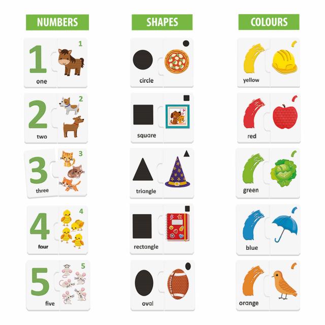 Headu Numbers Shapes and Colours Puzzle