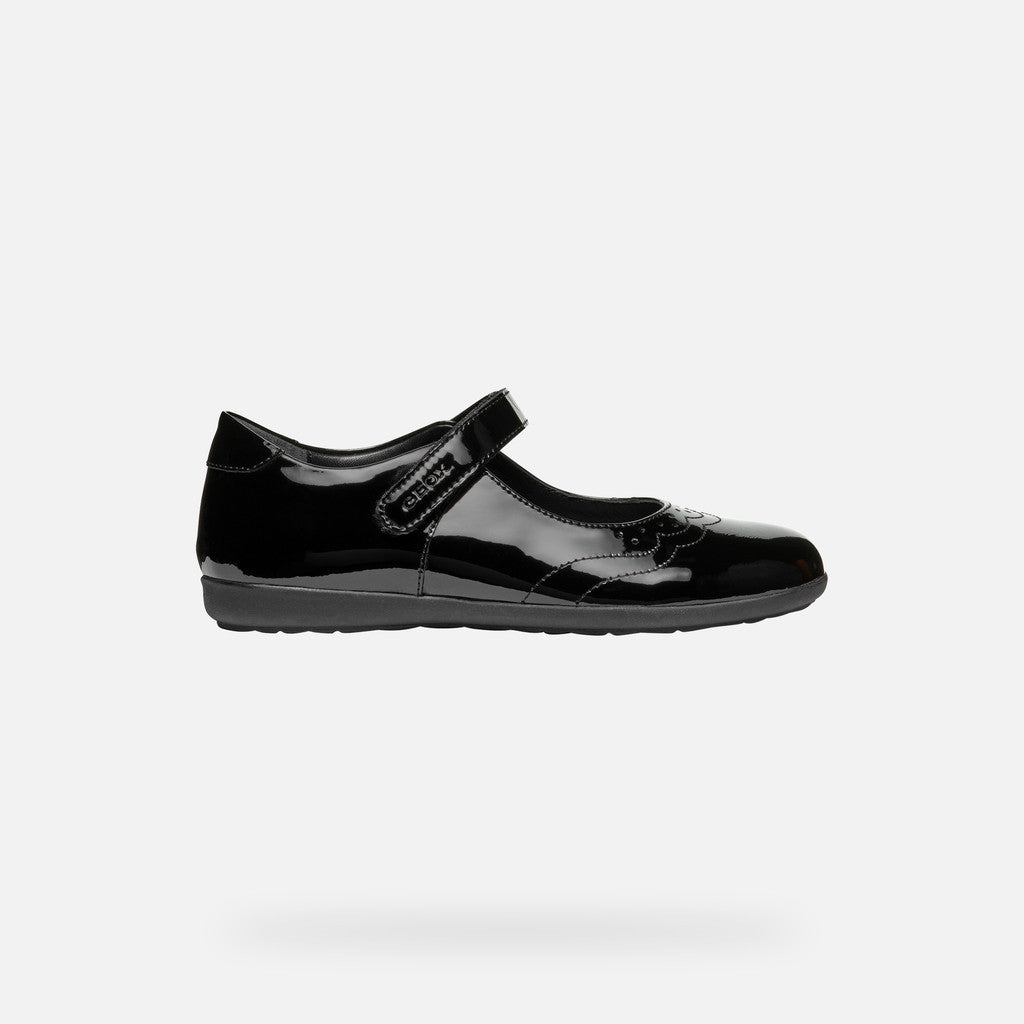Geox Iberide Mary Jane Black Patent Leather Shoes