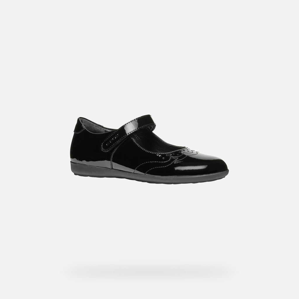 Geox Iberide Mary Jane Black Patent Leather Shoes