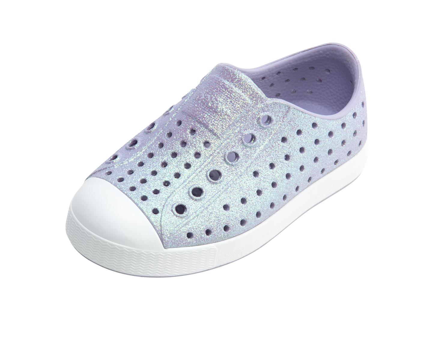 Native Shoes - Jefferson Bio Bling Kids - Future Purple Bling /Shell White