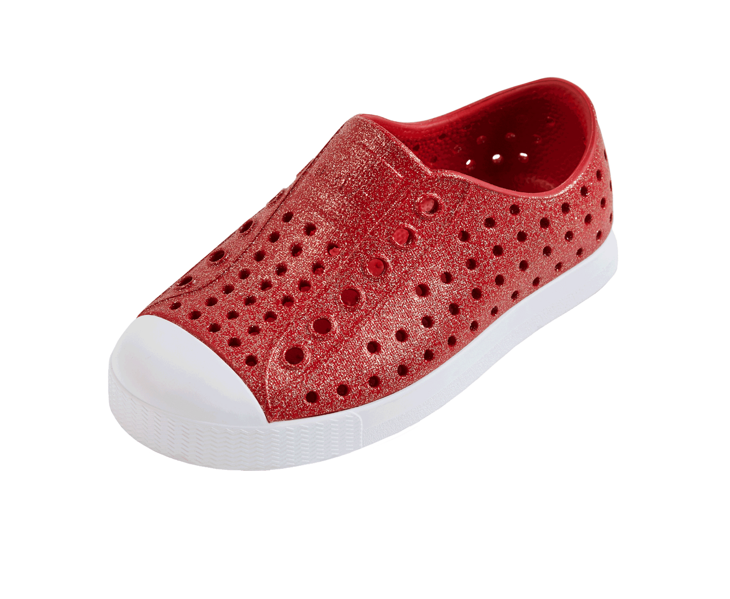 Native Shoes - Jefferson Bio Bling Kids - Ruby Bling/Shell white