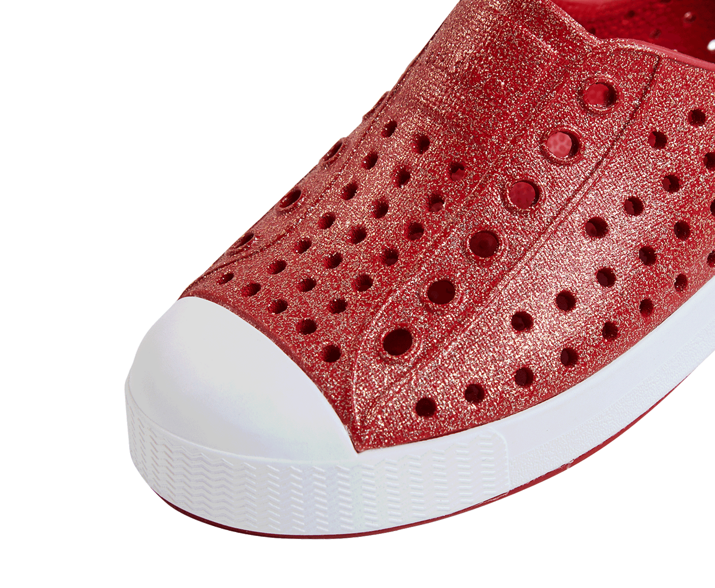 Native Shoes - Jefferson Bio Bling Kids - Ruby Bling/Shell white