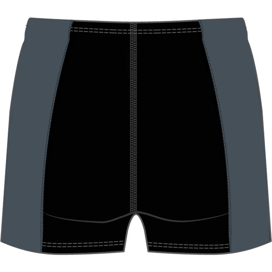 FINZ Square Leg Splice Panel - 2-Tone Boy's Swimwear - Black / Charcoal