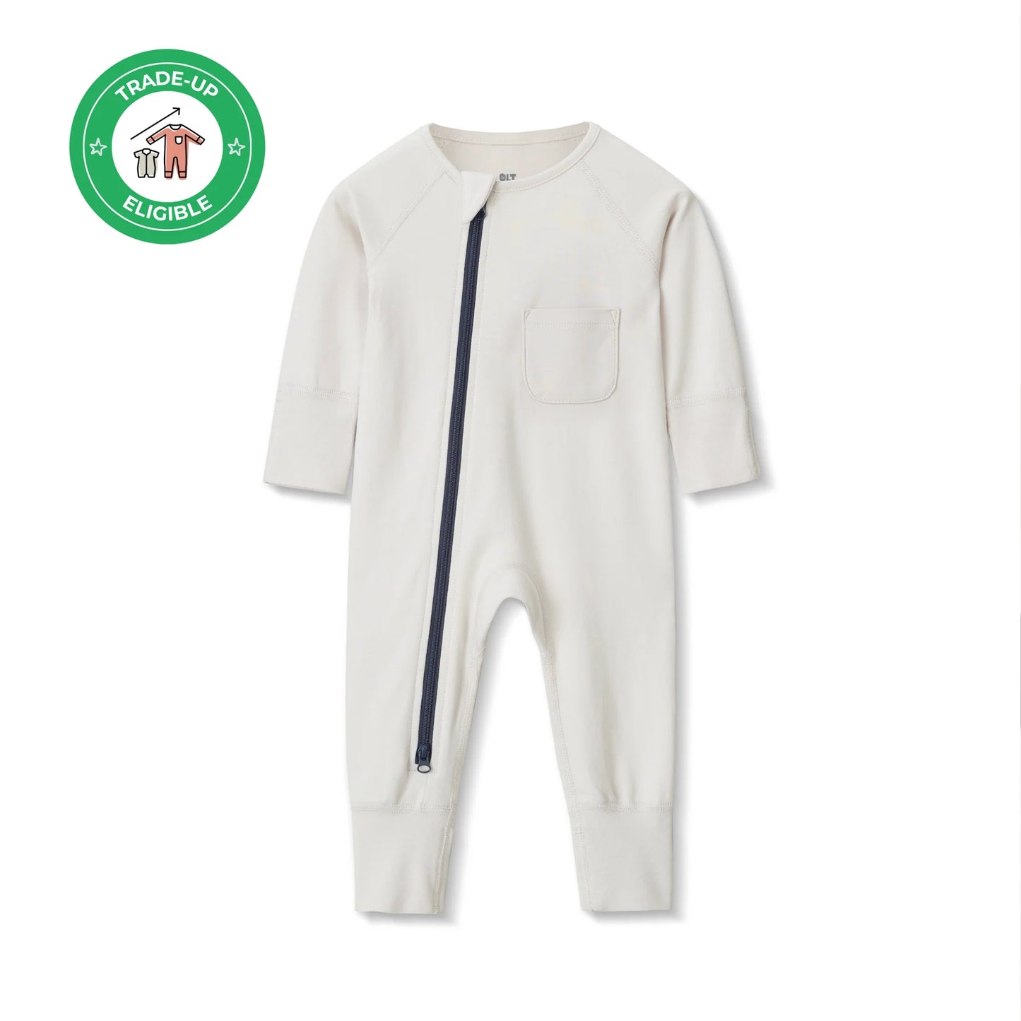 Our Little Treasures - Zip Romper in Pebble