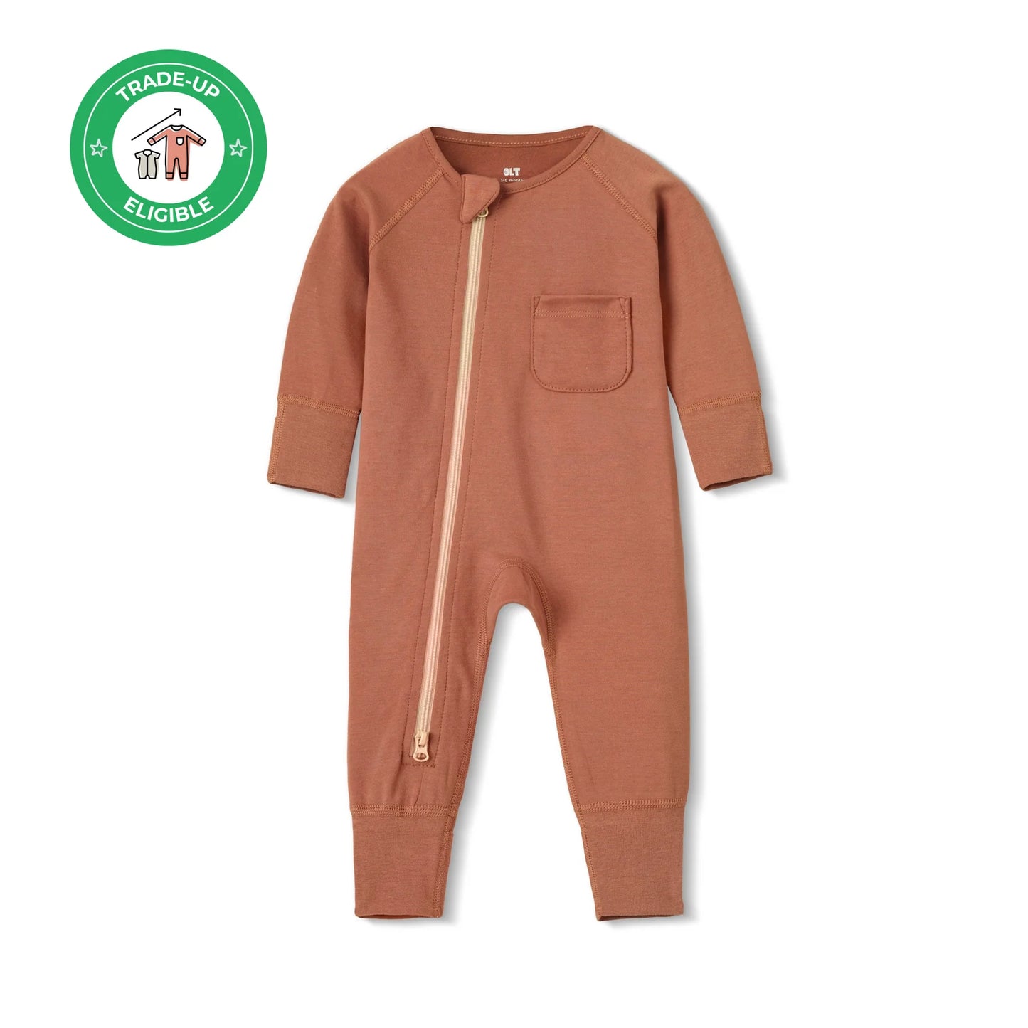 Our Little Treasures - Zip Romper in Chestnut