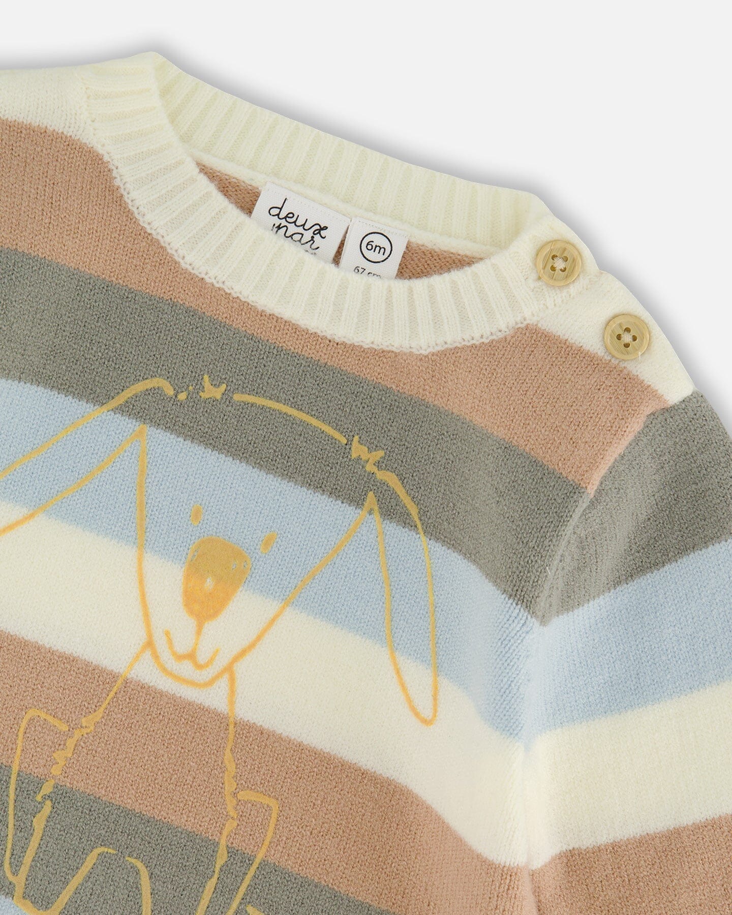 Deux par Deux - Knitted Top And Pant Set - Warm Sand