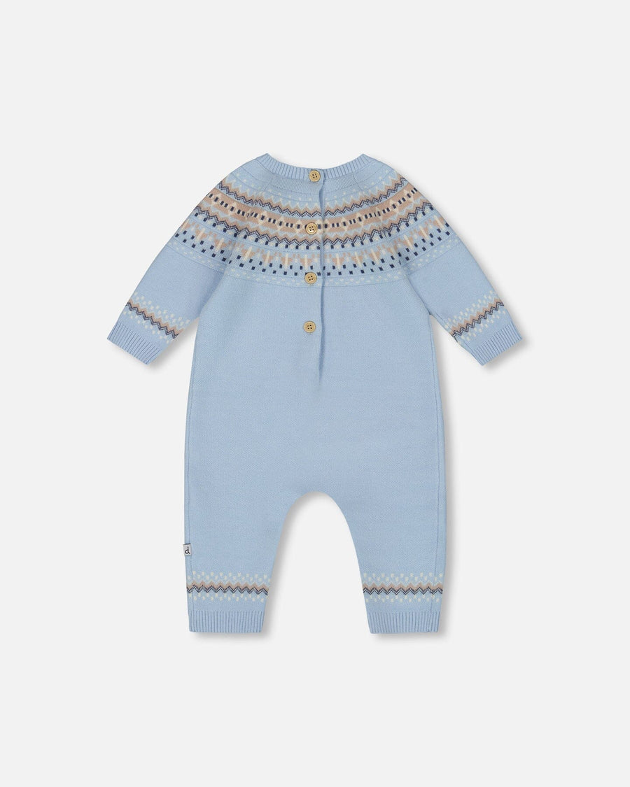 Deux Par - Deux Knitted Jacquard Romper - Celestial Light