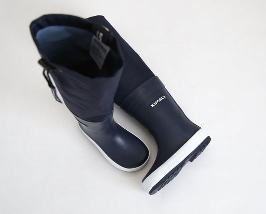 KidORCA Kids Rain Boots with Above Knee Waders- Navy