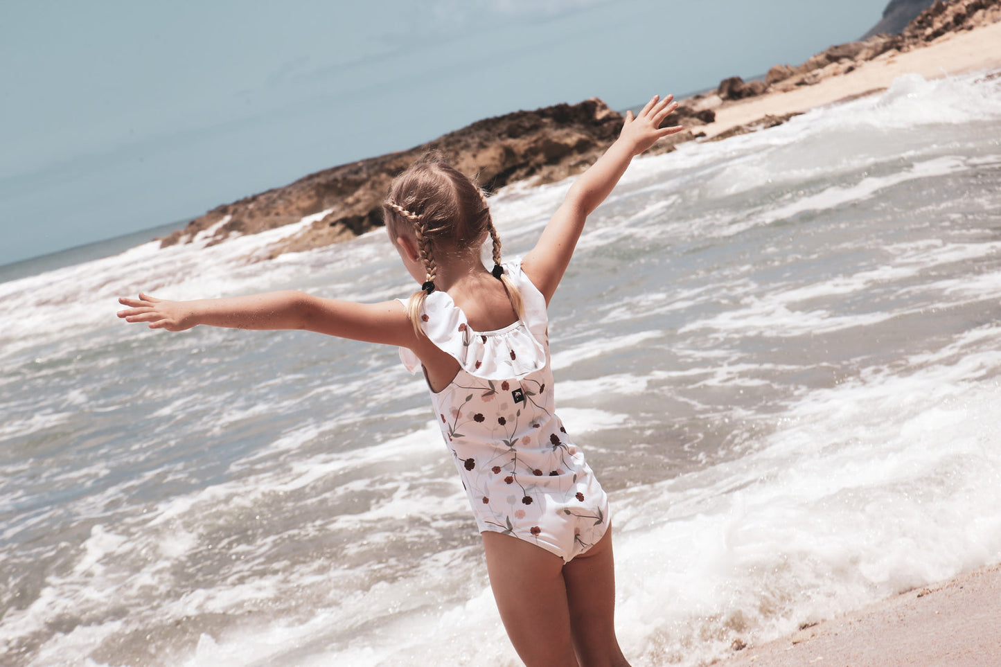 KidORCA Ruffle Swimsuit - Lalliana / Coconut