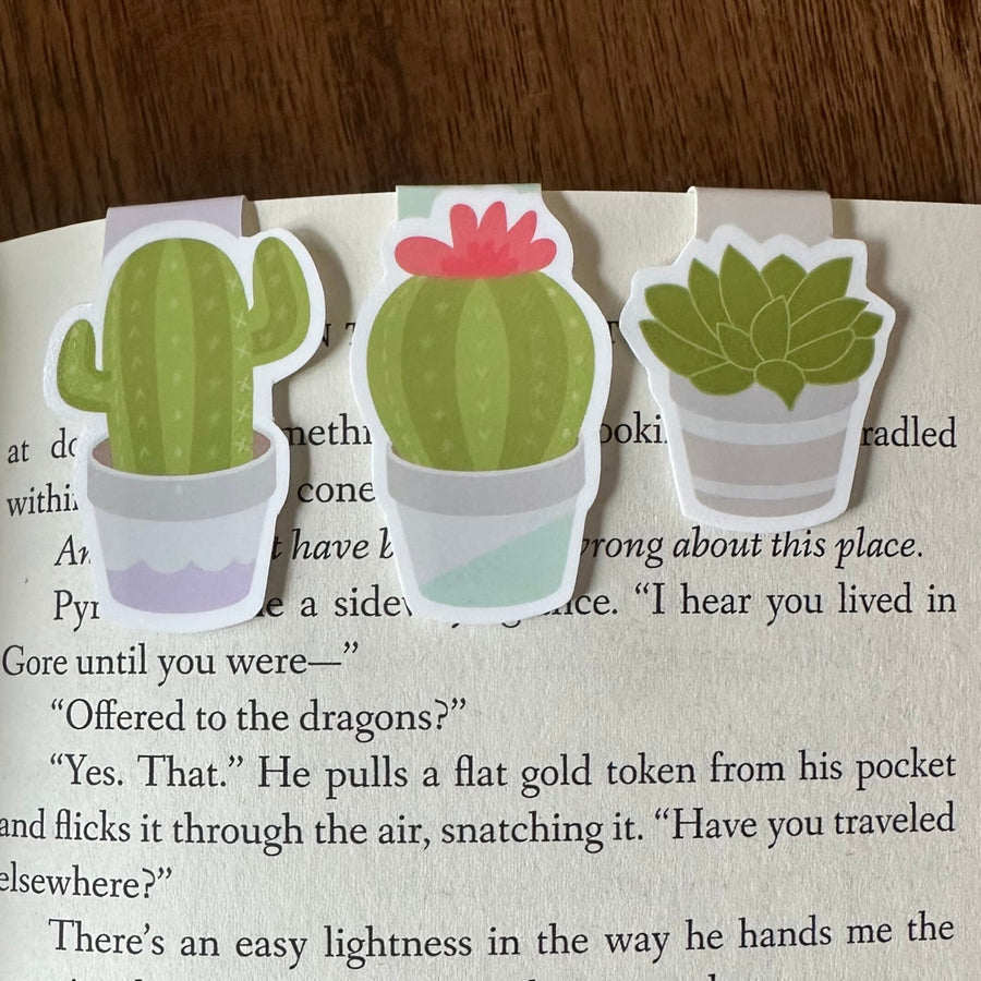 Craftedvan - Cactus Mini Magnetic Bookmarks 3-pack