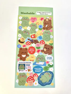 Maobabie - Sticker Sheet - Froggy Angel & Friends