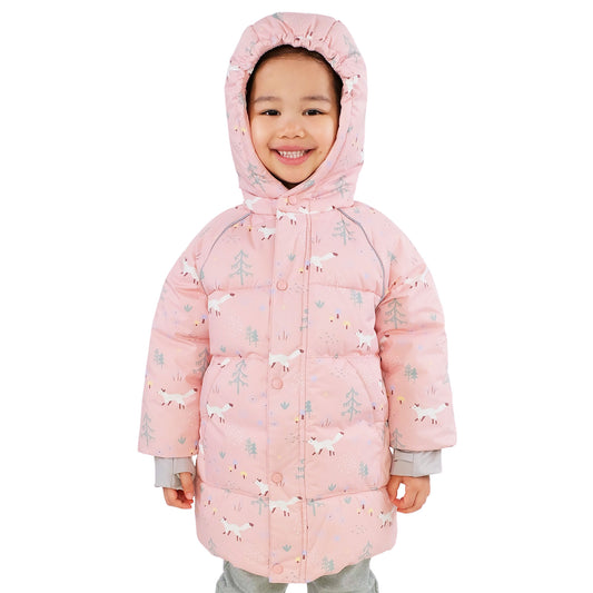 Jan & Jul Pink Forest | Kids Winter Coat