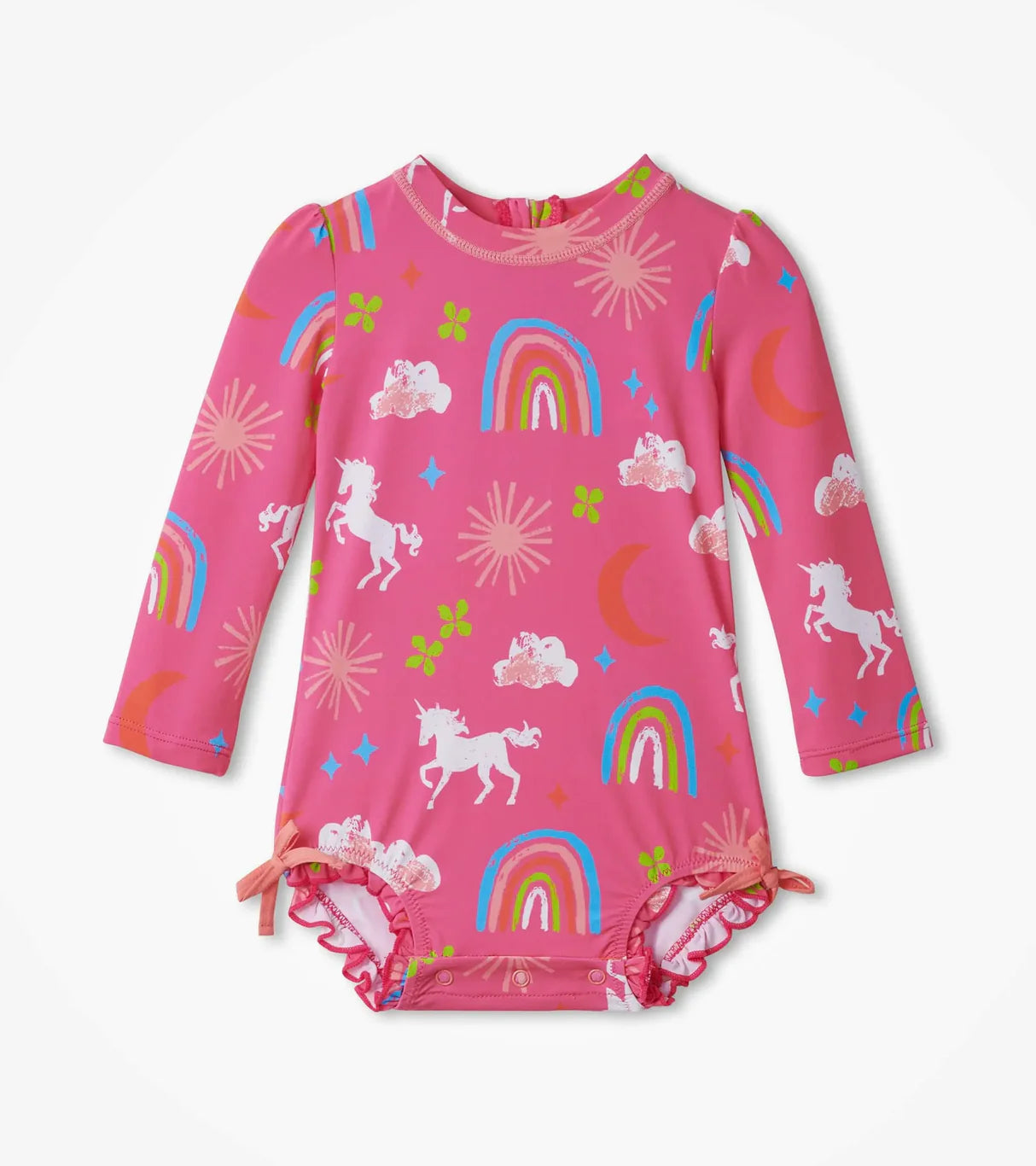 Hatley Infant Girls Rashguard Swimsuit — sun protection, children's shirts — alternate view