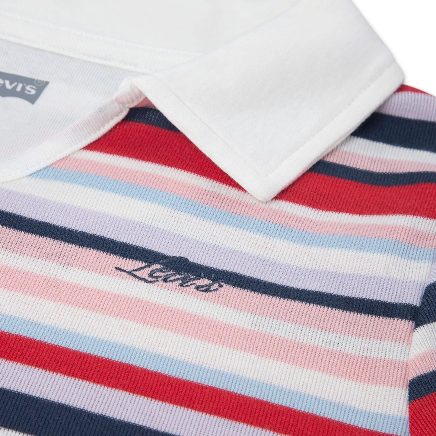 Levi's- Girls' Ribbed Knit Striped Polo Top