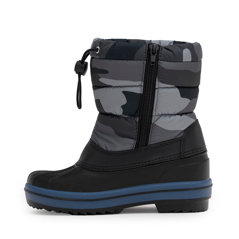 Sherick Fredermen - Water Repellent Winter Boot- Navy x Grey Print(Camou)