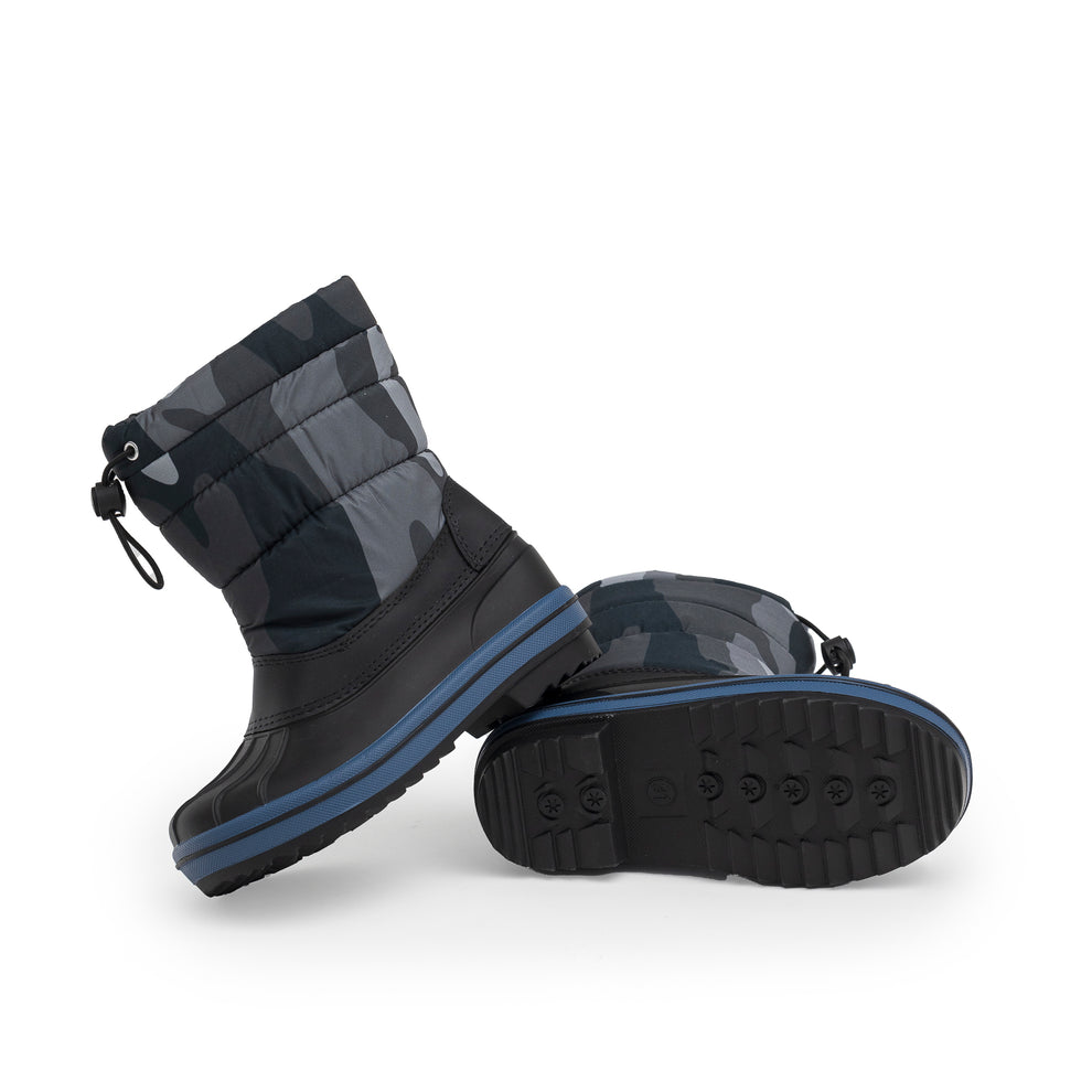 Sherick Fredermen - Water Repellent Winter Boot- Navy x Grey Print(Camou)