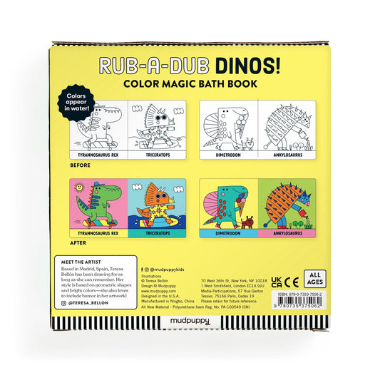Rub-a-Dub Dinos! Color Magic Bath Book