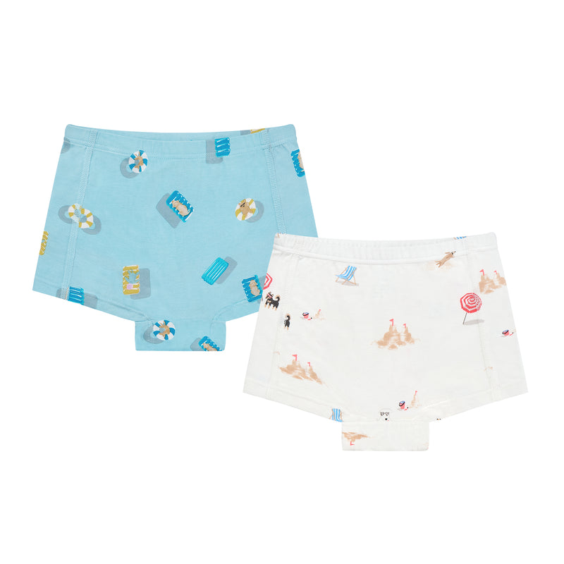 Nest Design - Bamboo Girls Boy Short Underwear (2 Pack) - Doggy Day