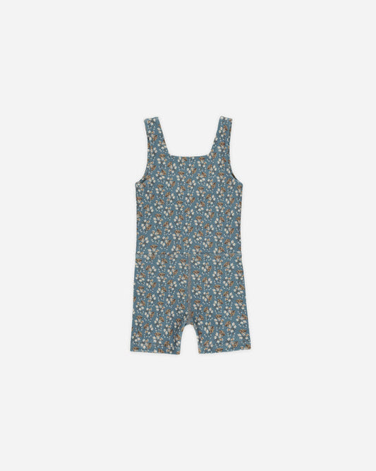 Rylee + Cru - Malibu Bodysuit || Blue Floral