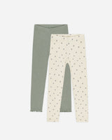 Rylee + Cru - Ribbed Legging Set || Polka Dot, Eucalyptus