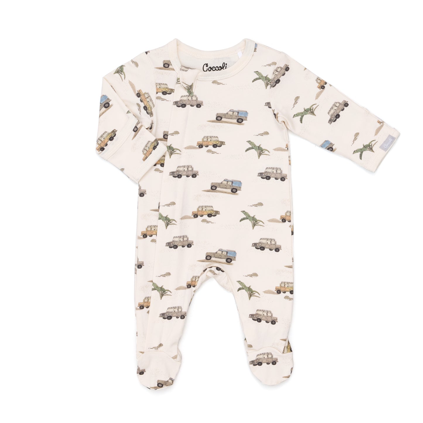 Coccoli - Long Sleeve Modal Zipper Footie - 1M