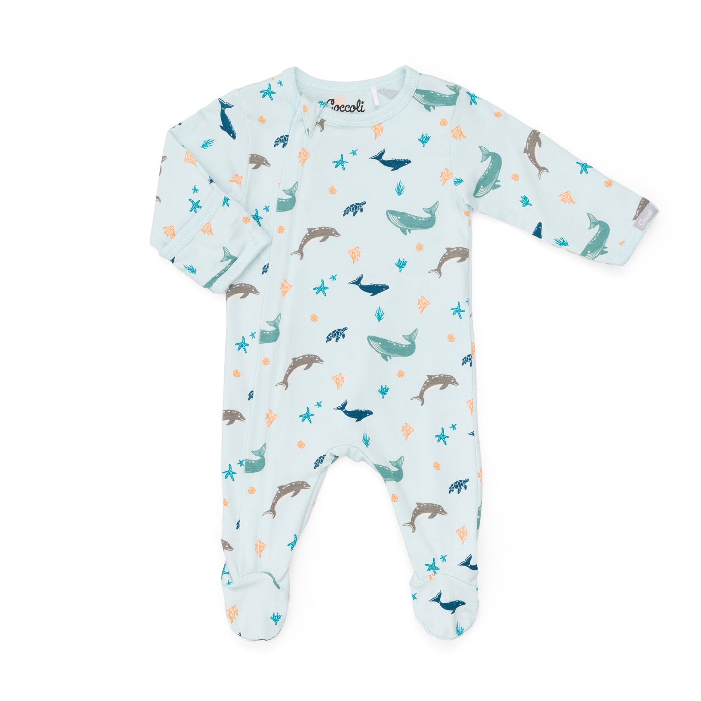 Coccoli - Long Sleeve Modal Zipper Footie - 1M