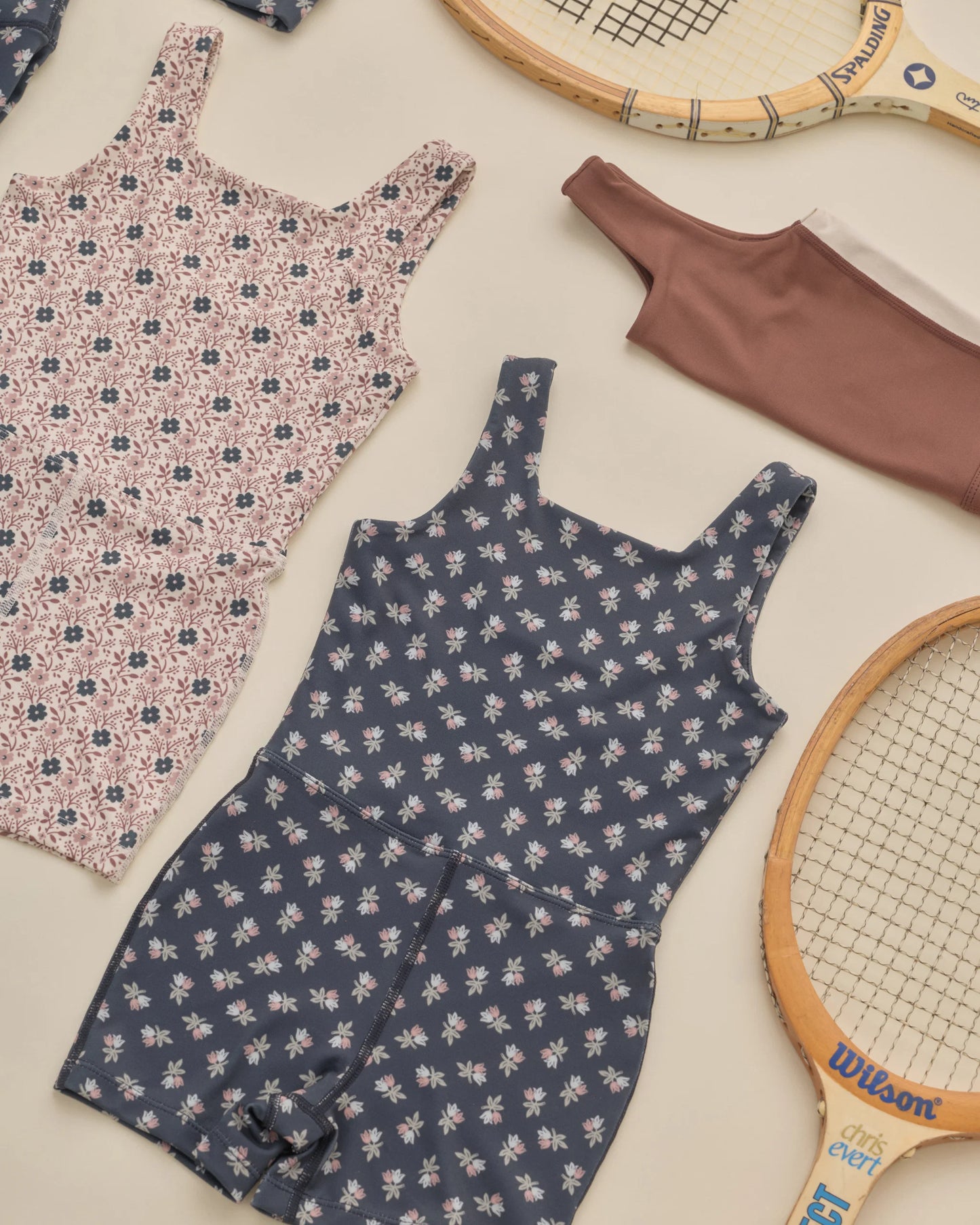 Rylee + Cru Malibu Bodysuit Blue Blooms
