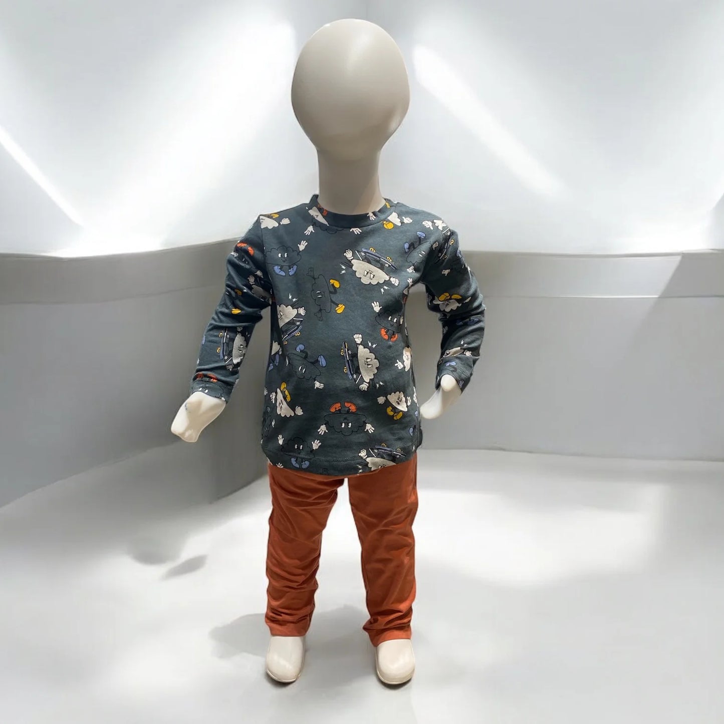 North Coast - 2 Piece Long Sleeve Print Shirt with Pants