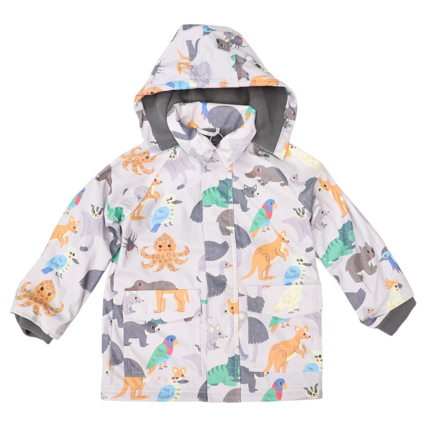 Korango Australian Animal Raincoat Grey
