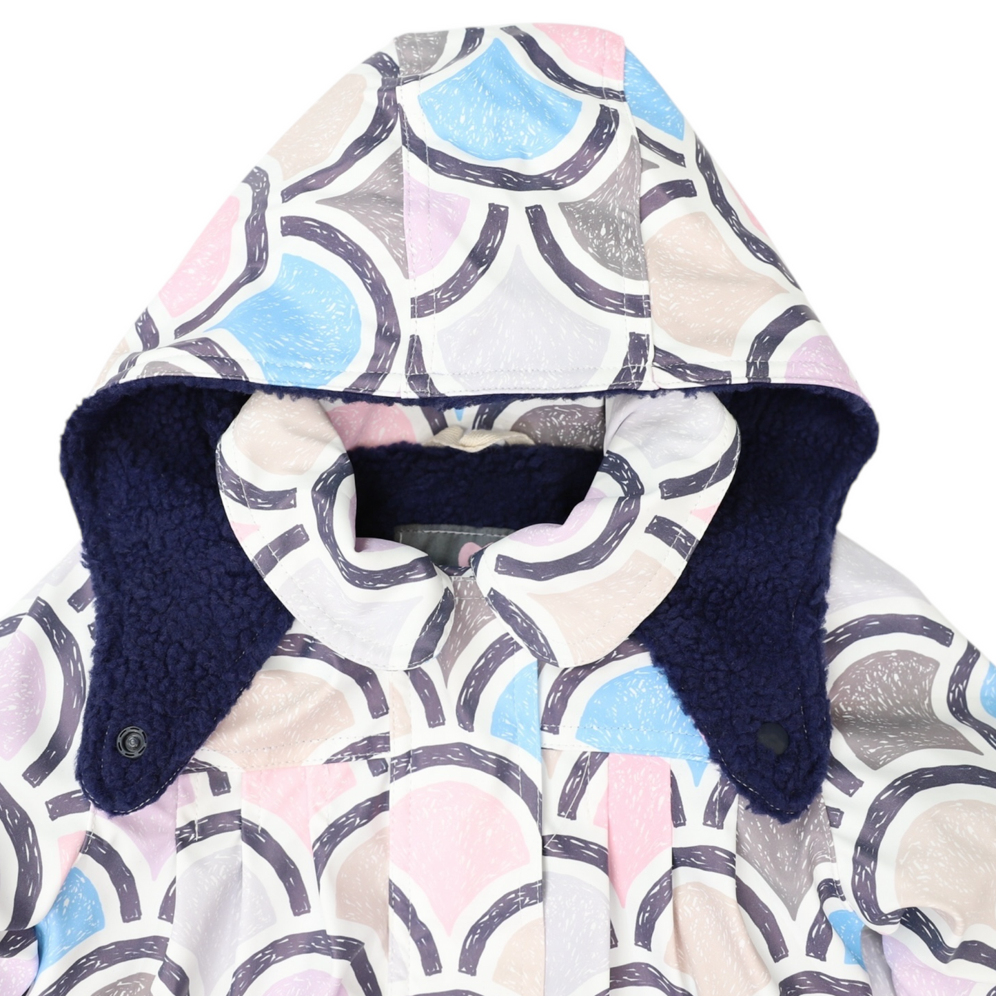 Korango Arch Print Lined Raincoat Blue