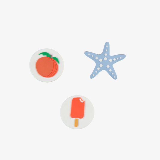 Souris Mini A trio of decorative accessories for our beach tote bags