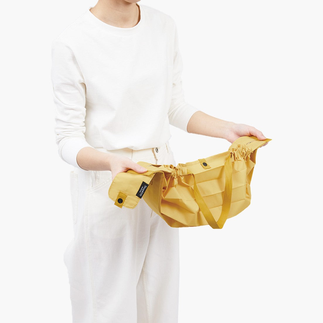 Shupatto Bag - One-Pull Foldable Bag -Karashi (Medium)