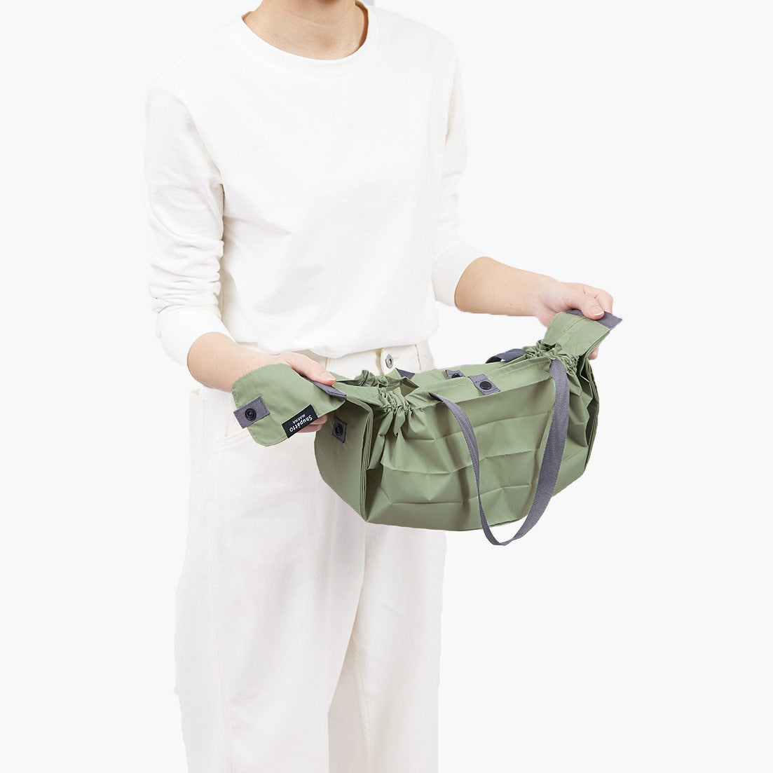 Shupatto Bag - One-Pull Foldable Bag - Mori (Medium)