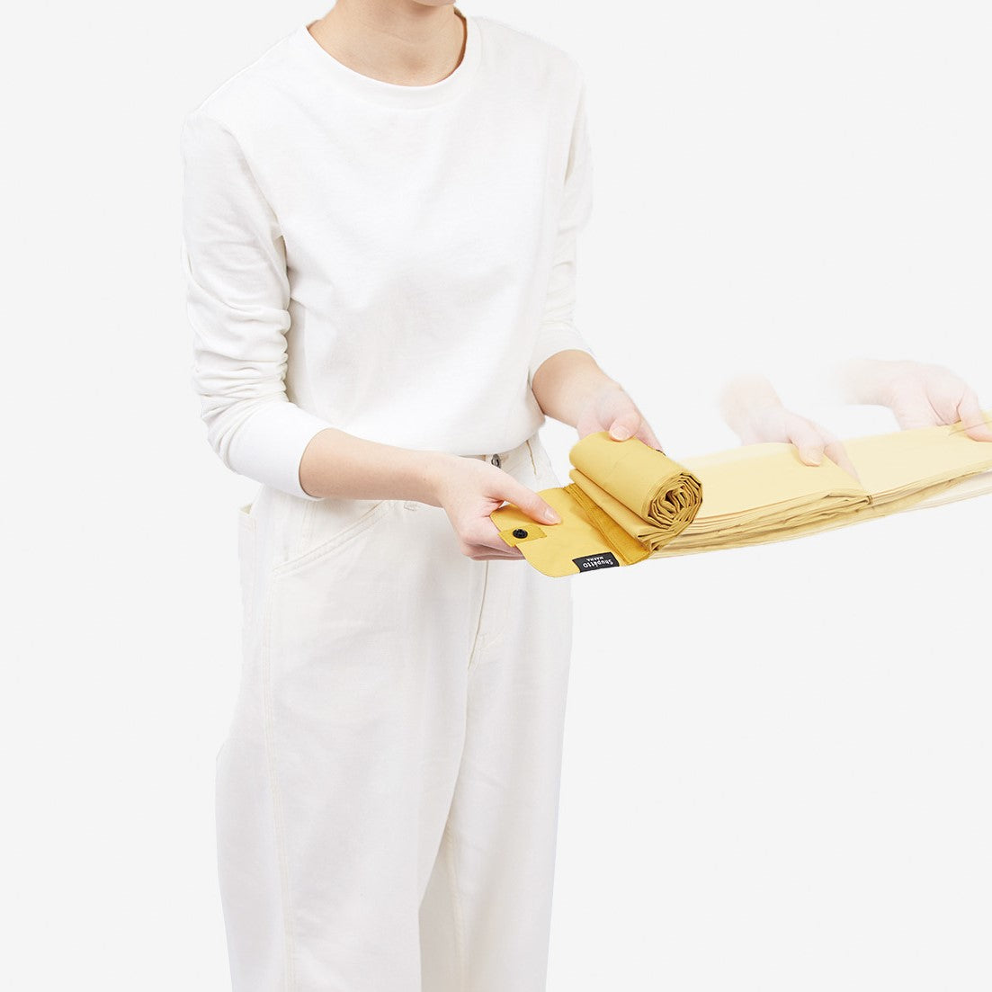 Shupatto Bag - One-Pull Foldable Bag -Karashi (Large)