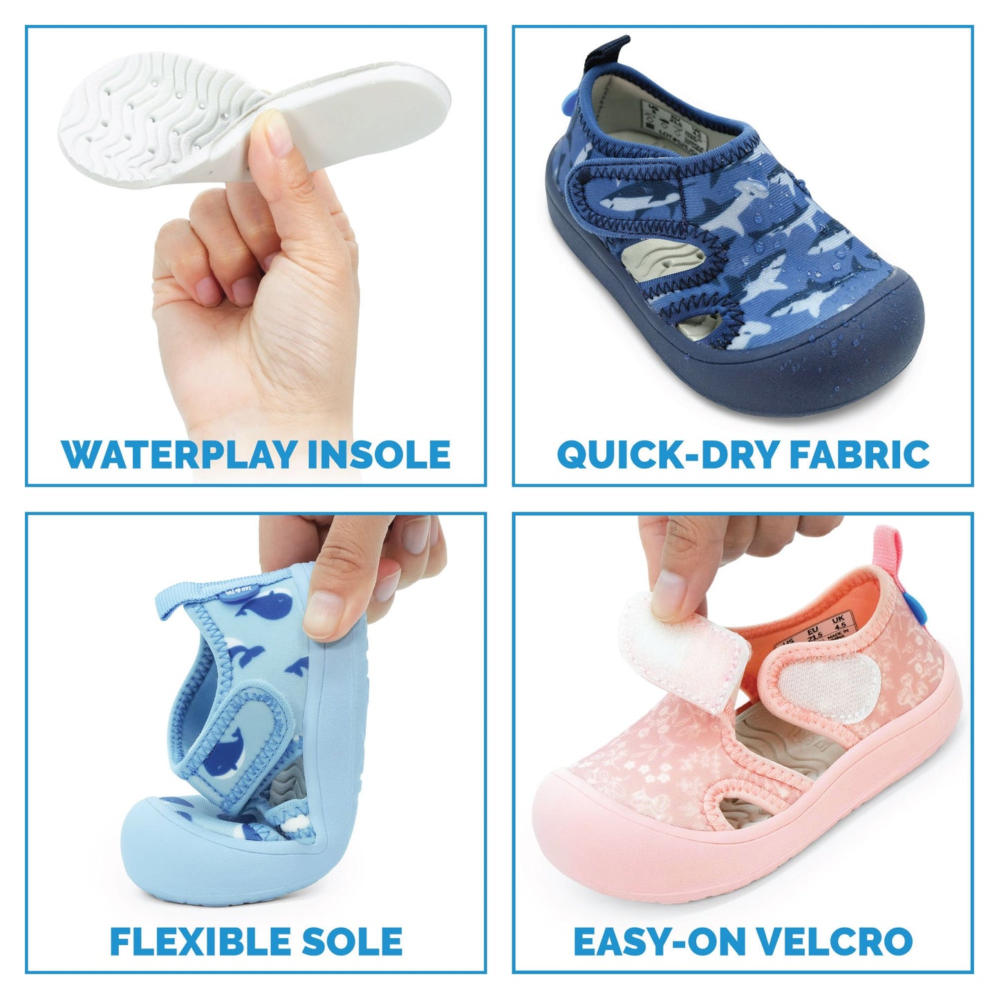 Jan & Jul Kids Kids Sunny Breeze Sandals | Blue Whale