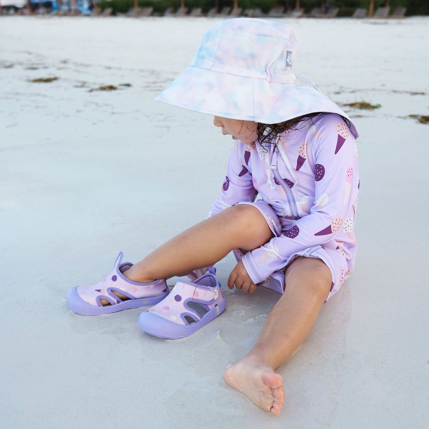 Jan & Jul Kids Kids Sunny Breeze Sandals | Lavender Ice Cream