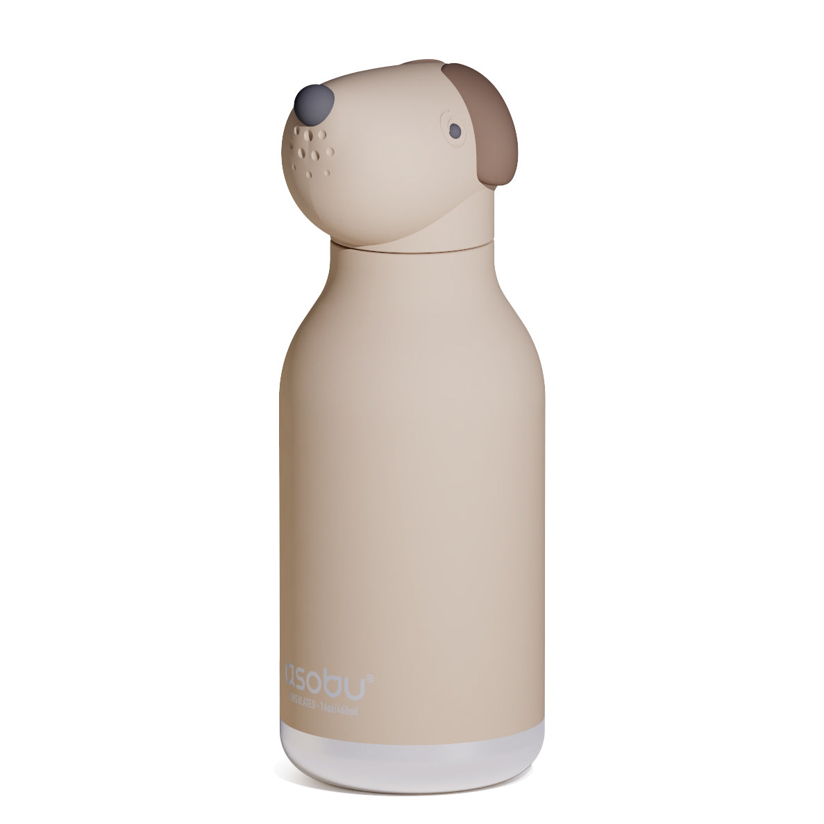 Asobu - 16 oz Bestie Animal Bottle - Beige Dog