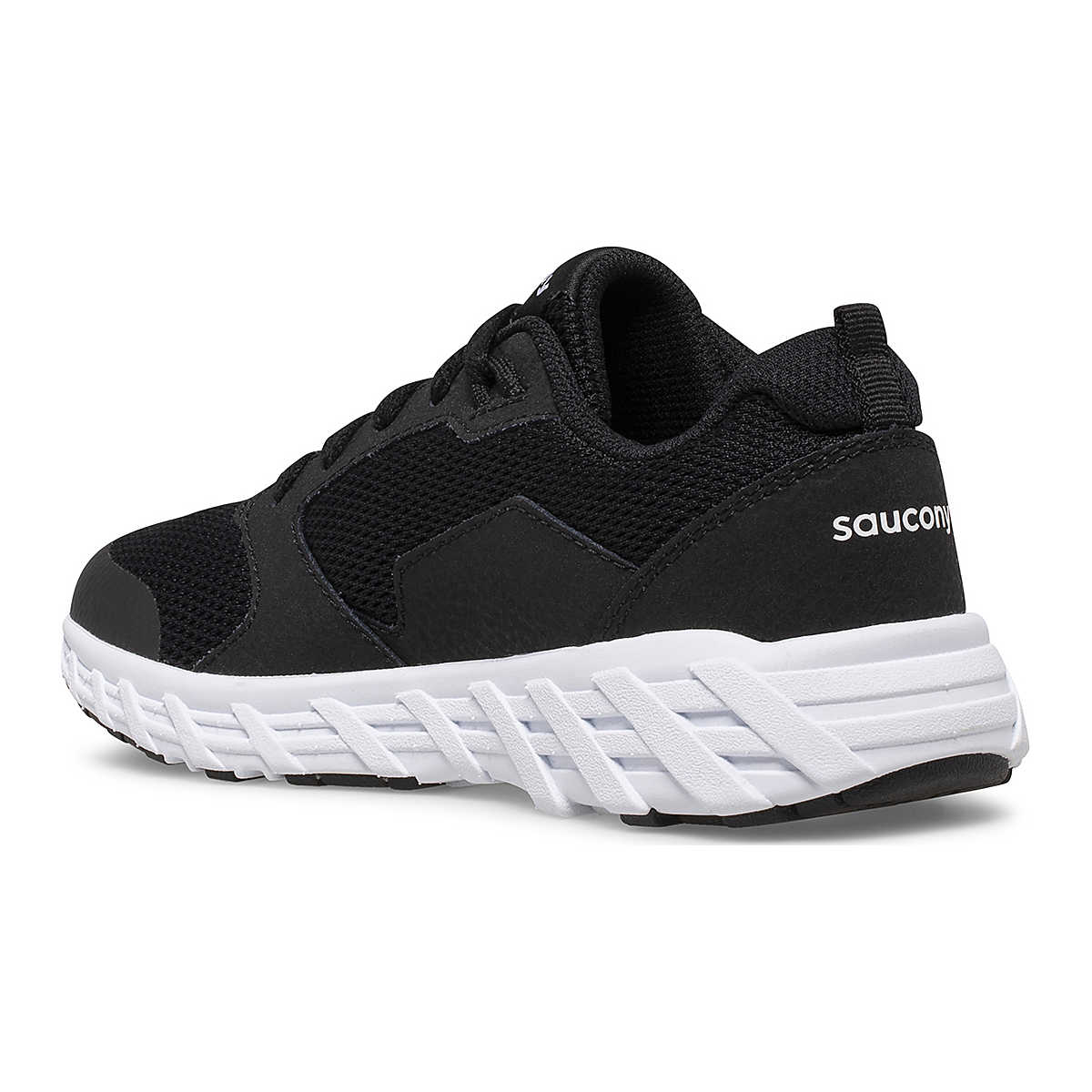Saucony - Big Kid's Wind 2.0 Lace Sneaker - Black/White