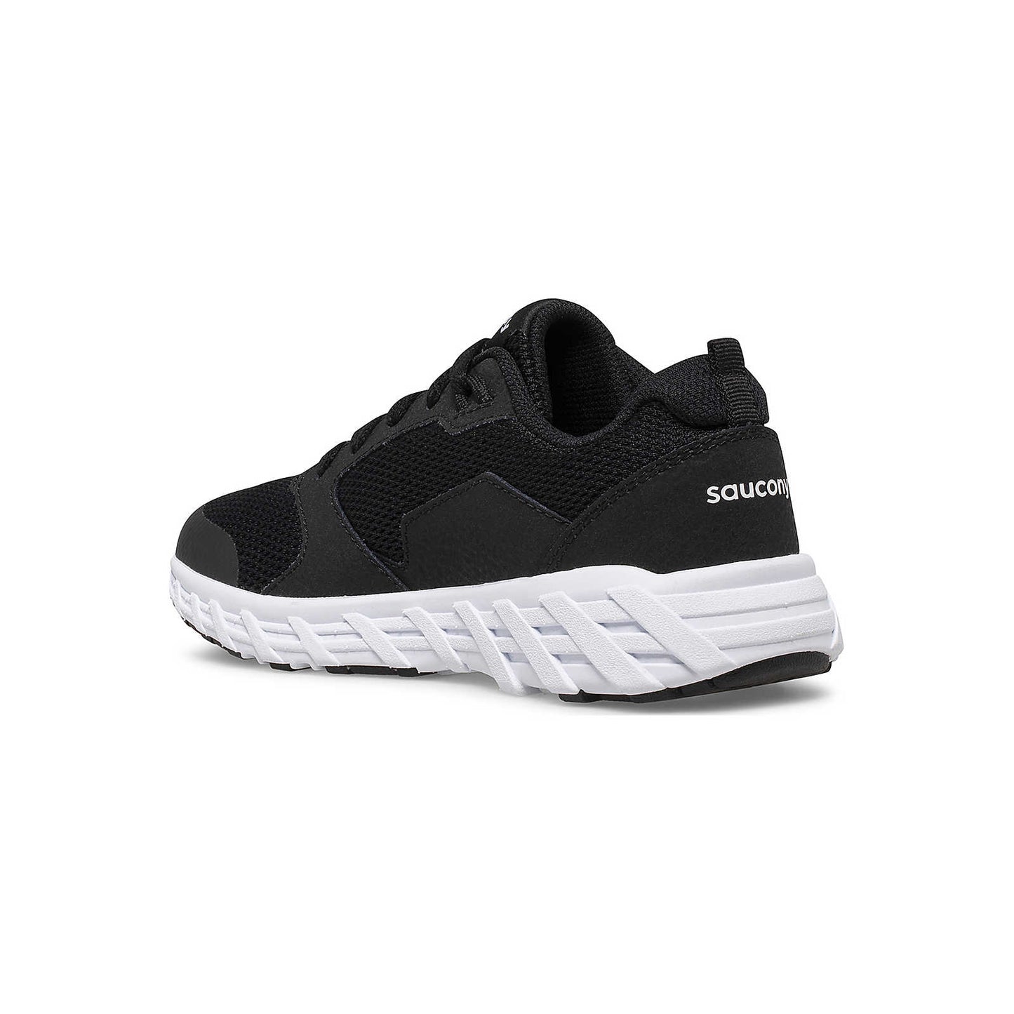 Saucony - Big Kid's Wind 2.0 Lace Sneaker - Black/White