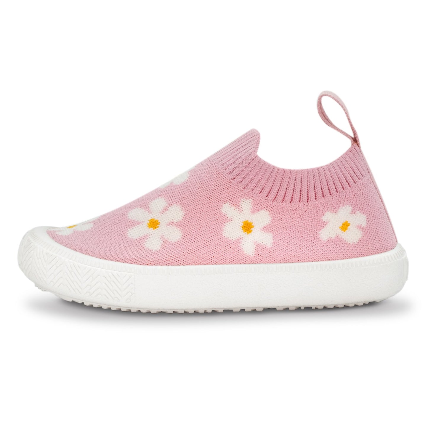 Jan & Jul - Graphic Knit Shoes - Pink Daisy