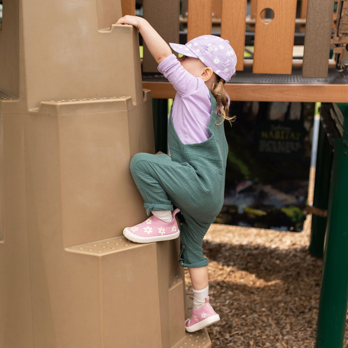 Jan & Jul - Graphic Knit Shoes - Pink Daisy