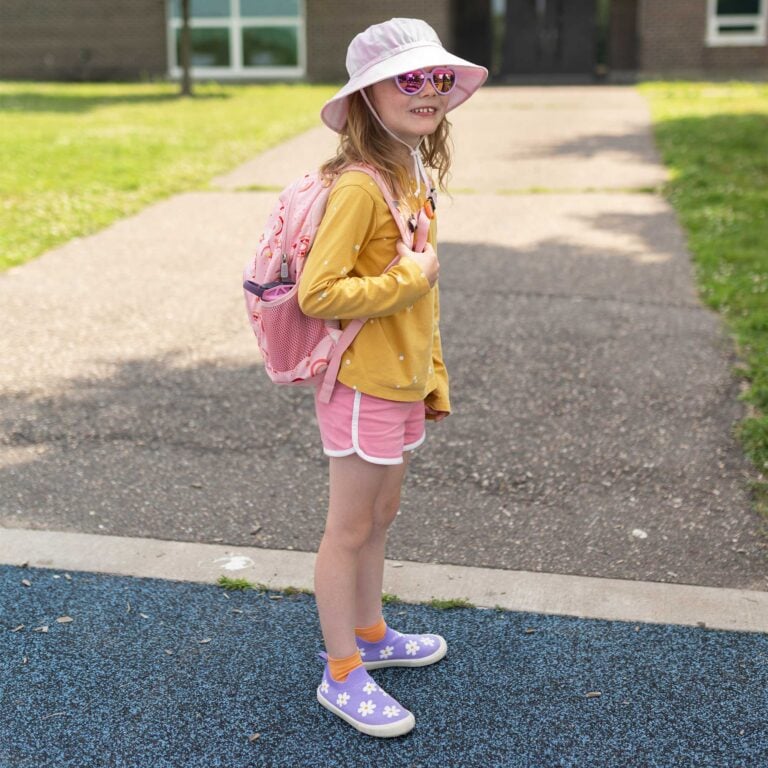 Jan & Jul - Graphic Knit Shoe - Purple Daisy