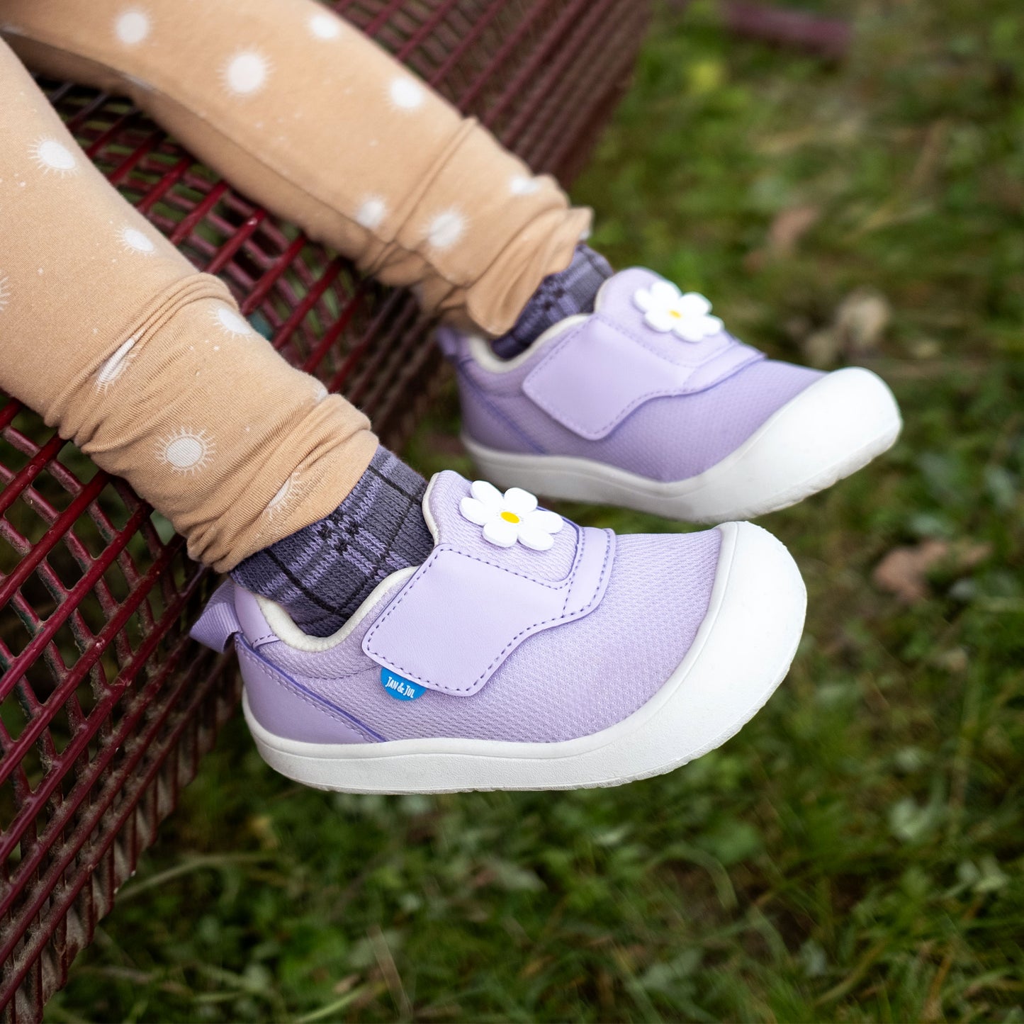 Jan & Jul Kids Mini-Flyer Shoe - Purple Daisy