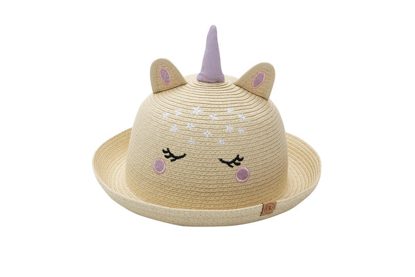 FlapJackKids - Kids Straw Hat - Unicorn