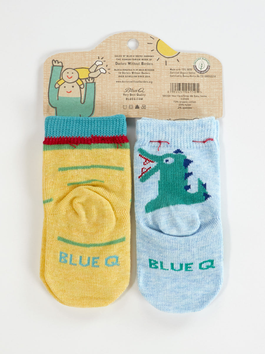 Blue Q - I Love Your Face/ If You Drop Me I'll Remember Baby Socks (6-12 M)